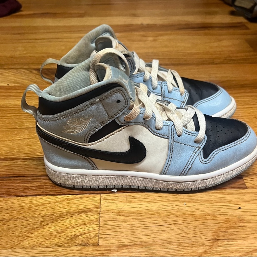 Kids Air Jordan 1 Mid PS Ice Blue